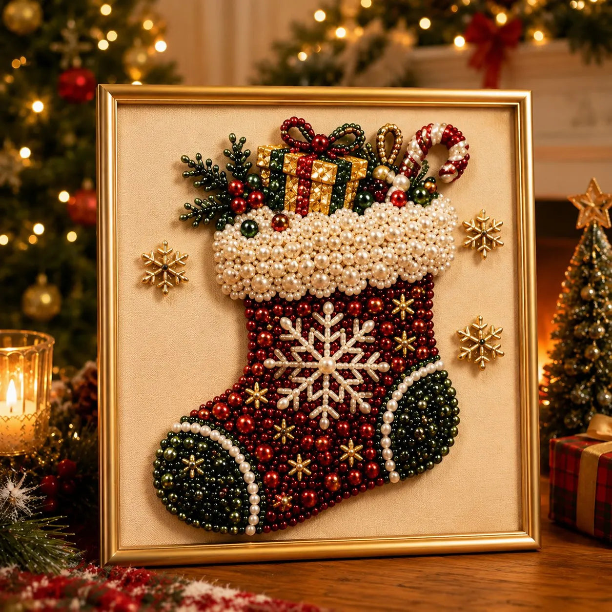 🎄 LAST DAY 49% OFF – Premium 3D Pearl Christmas Diamond Painting Art Kit ⛄️