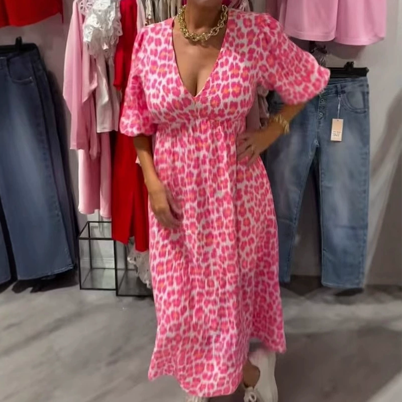 🏖️Summer Women V-Neck Printed Dress