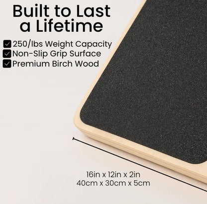 Portable Wooden Slant Board for Calf Stretching