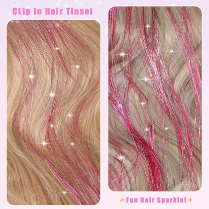 🔥This week's hot sale🔥Clip-on Shimmering Hair Extensions