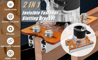 2-in-1 Invisible Fastening Nut Slotting Base