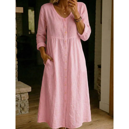 👗Women's Casual Midi Linen Dress