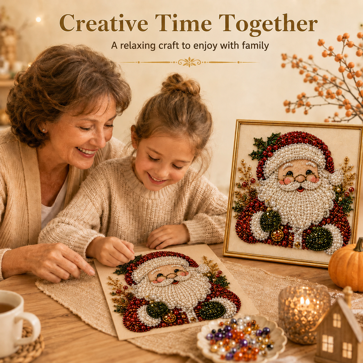 🎄 LAST DAY 49% OFF – Premium 3D Pearl Christmas Diamond Painting Art Kit ⛄️
