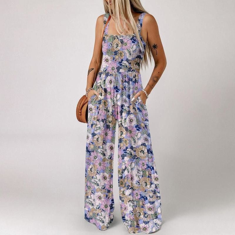 🌼Women's Casual Print Sleeveless Overalls Jumpsuits