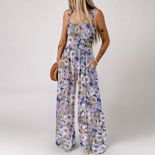 🌼Women's Casual Print Sleeveless Overalls Jumpsuits