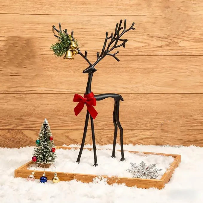 Black Reindeer Statues-Christmas Decorations
