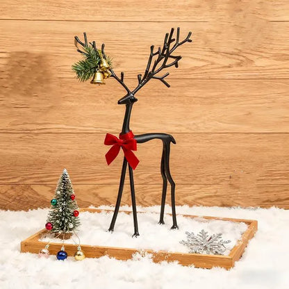 Black Reindeer Statues-Christmas Decorations