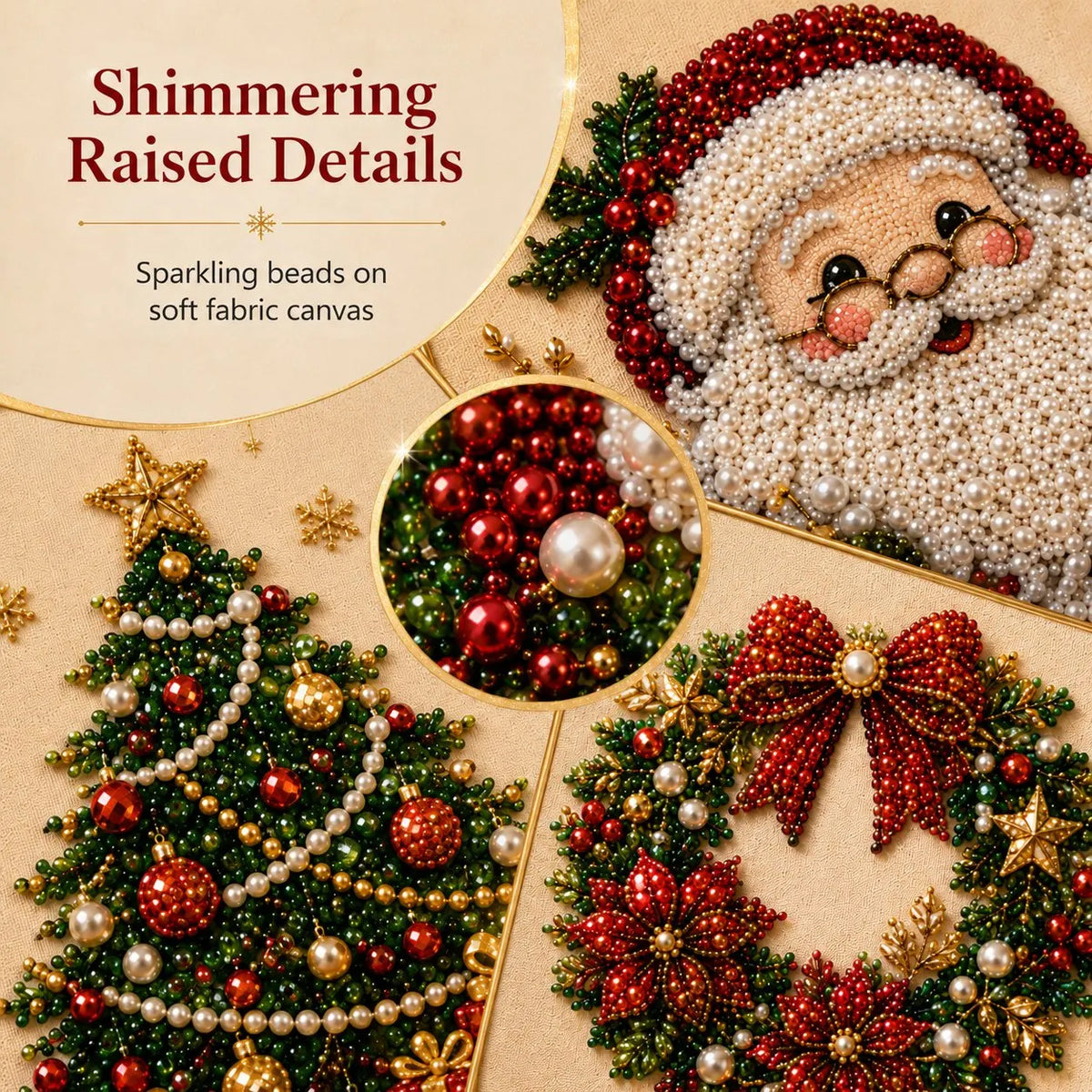 🎄 LAST DAY 49% OFF – Premium 3D Pearl Christmas Diamond Painting Art Kit ⛄️