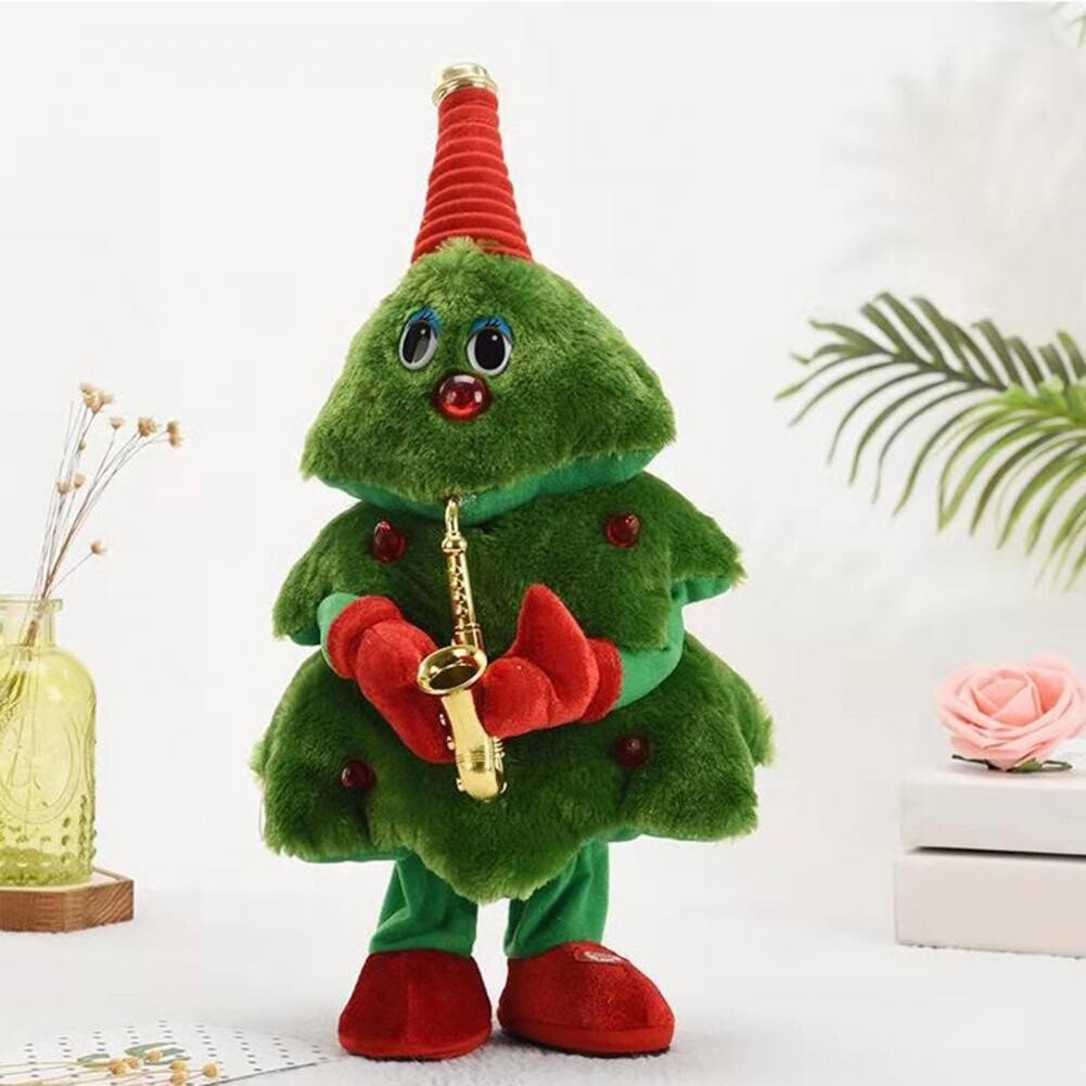 🎄Plush electric toy Christmas tree can sing and dance