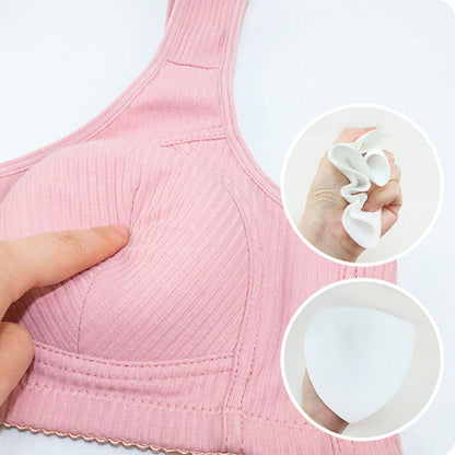 🔥$9.99 New Women’S Front Snap Button Plus Size Bra
