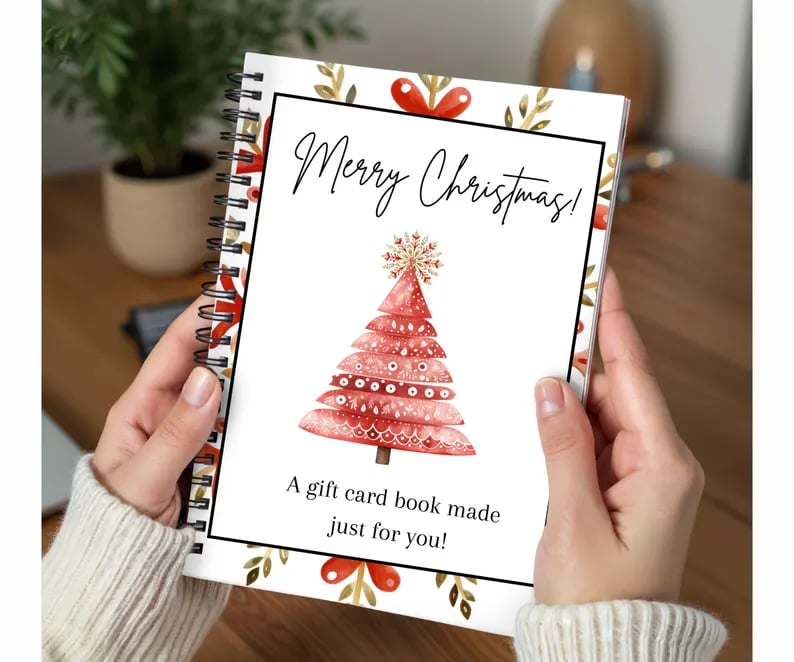 🎄📚Christmas Gift Card Book🎁Surprises On Every Page📚Hardcover & Durability Line