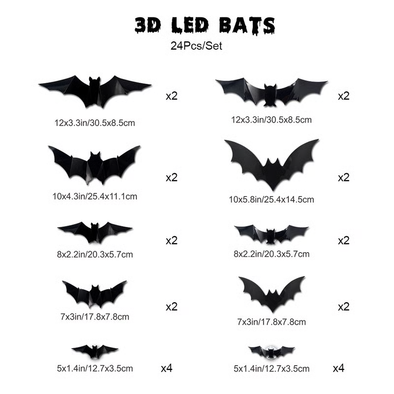 💥3D Bat Design LED Decoration