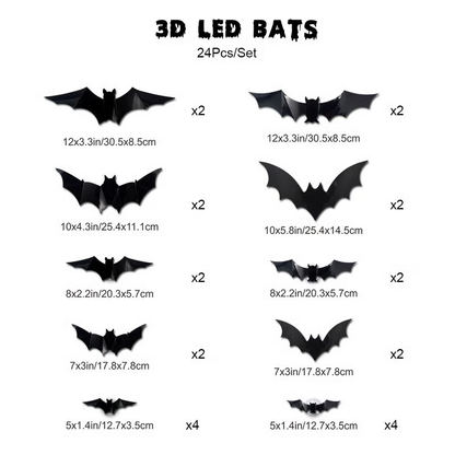 💥3D Bat Design LED Decoration