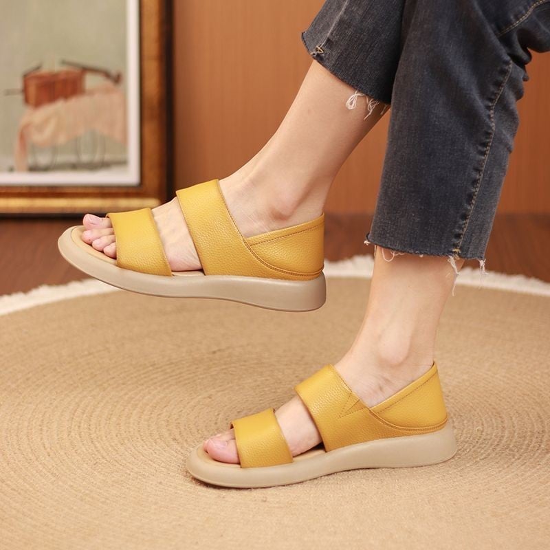 New Thick Sole Women's Stylish Genuine Leather Sandals
