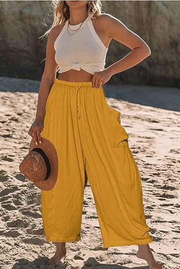 👖Women's Linen Casual Wide Leg Pants