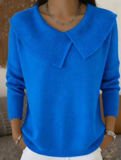 Women's Christmas Lapel Pullover Sweater