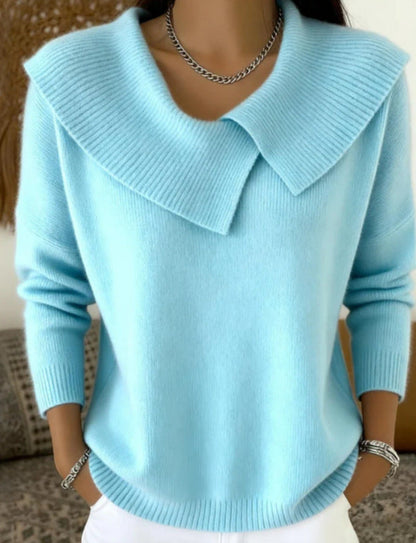 Women's Christmas Lapel Pullover Sweater