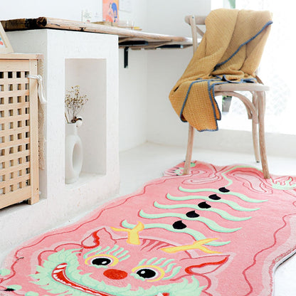 Pink Dragon Rug