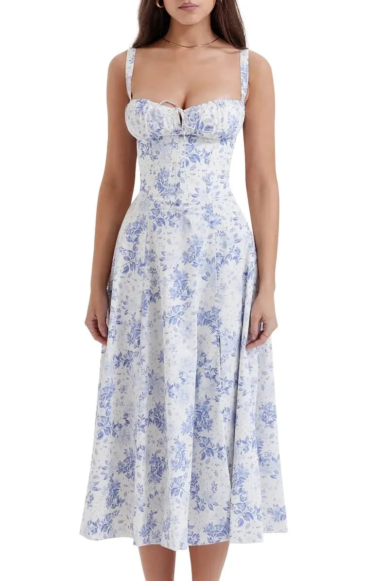 🌸Women's Floral Strapless Dress 🌸Slim-Fit, Waist-Cinching, and Body-Sculpting Style