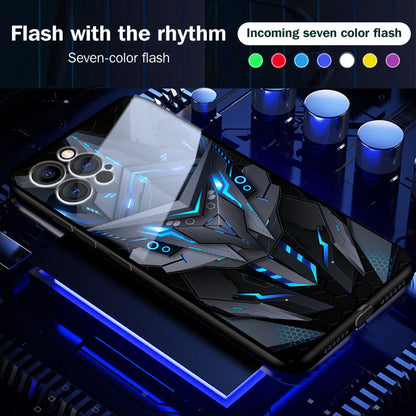 Cool Mecha Apple Smart Flash Phone Case