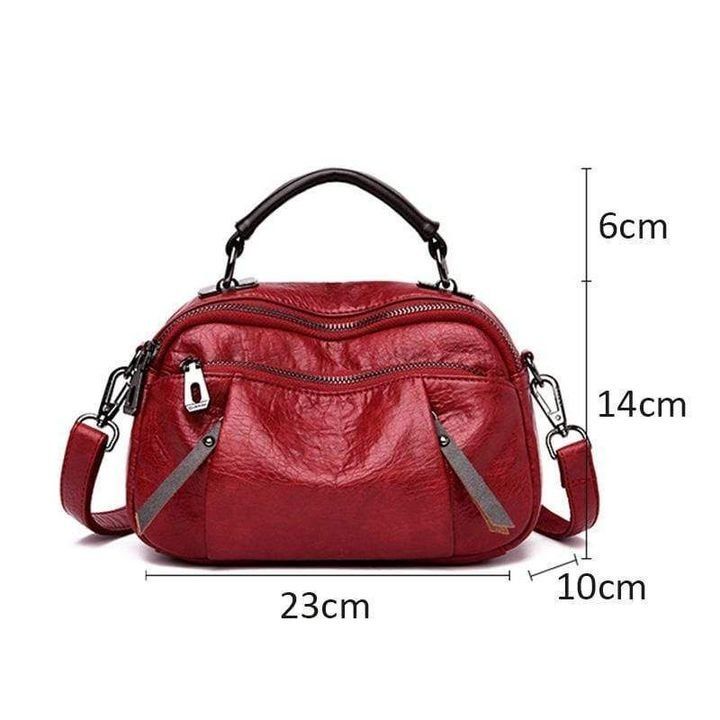 Multi-Pockets Soft Leather Bag