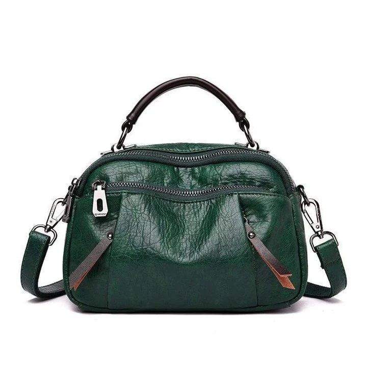 Multi-Pockets Soft Leather Bag