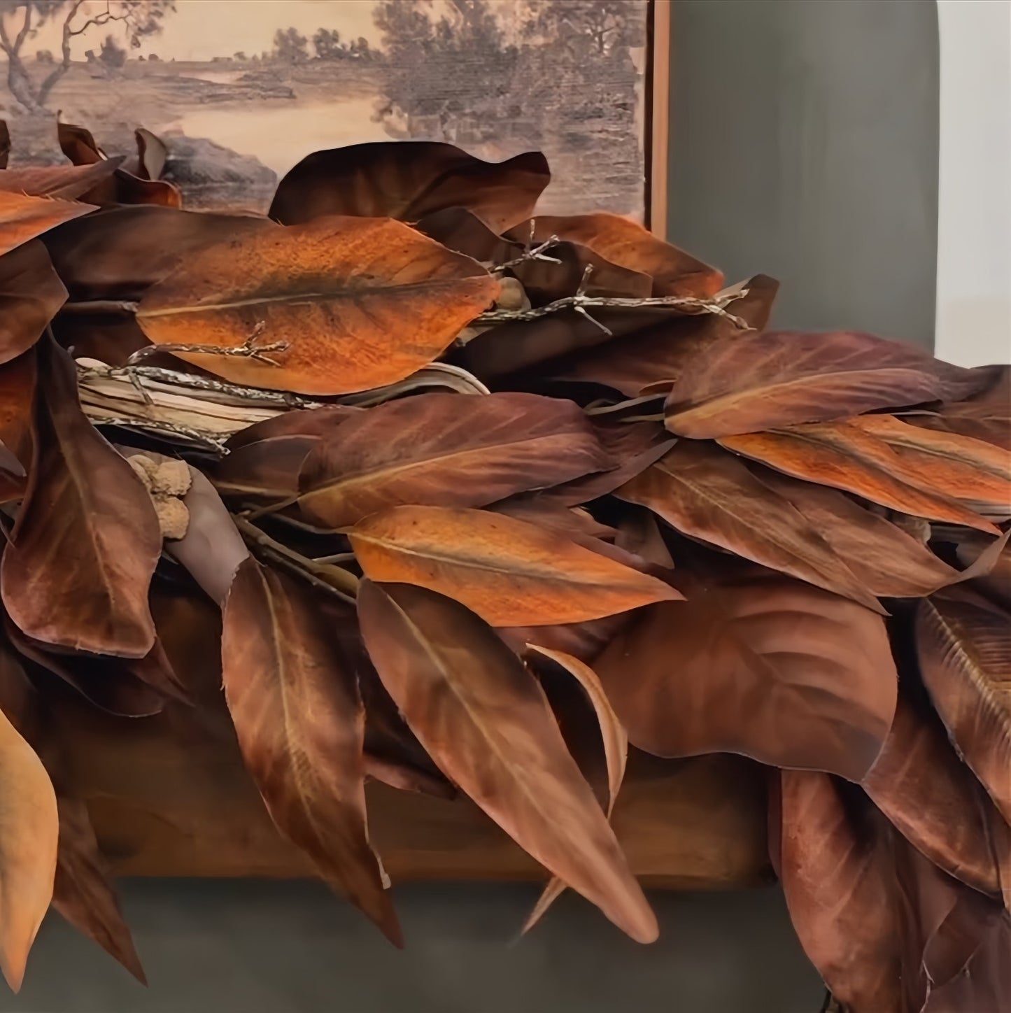 💥This Week's Special Price $19.99🍂Brown Magnolia Leaf Garland