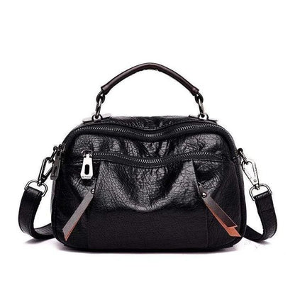 Multi-Pockets Soft Leather Bag