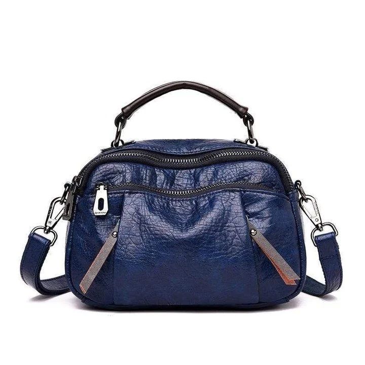Multi-Pockets Soft Leather Bag