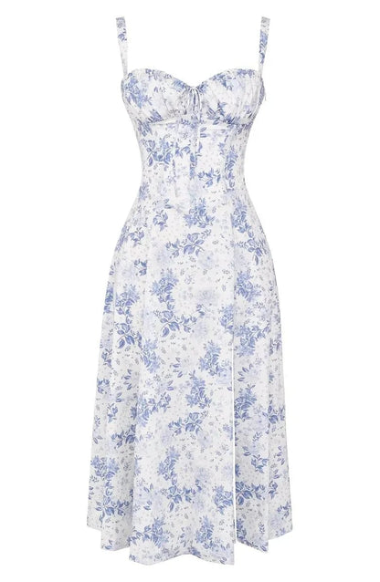 🌸Women's Floral Strapless Dress 🌸Slim-Fit, Waist-Cinching, and Body-Sculpting Style