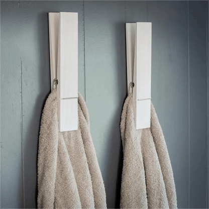 Clothespin Bathroom Towel Holder