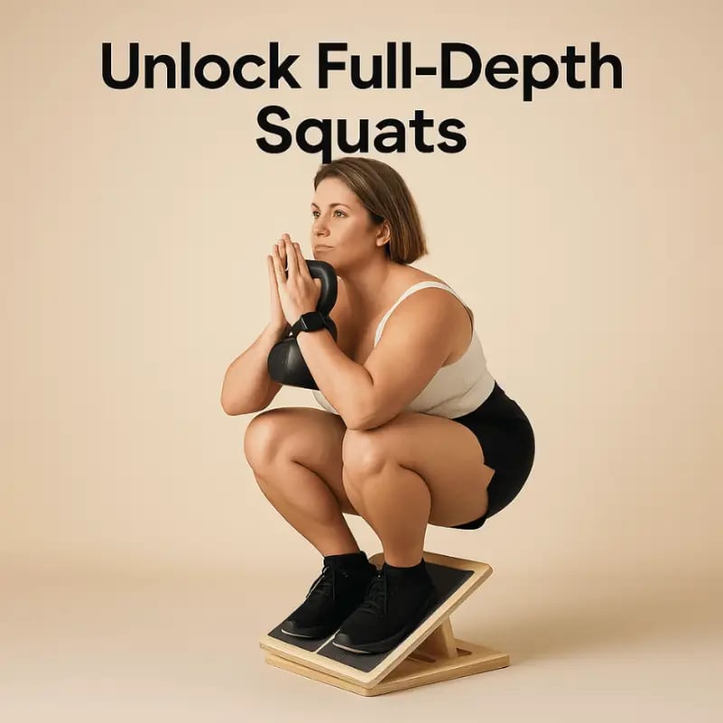 Portable Wooden Slant Board for Calf Stretching