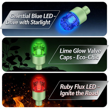 LED Wheel Lights | Waterproof Luminous Car Tire Valve Caps
