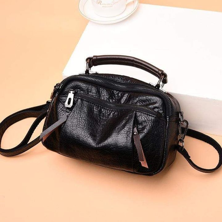 Multi-Pockets Soft Leather Bag