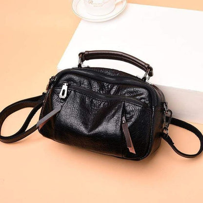 Multi-Pockets Soft Leather Bag