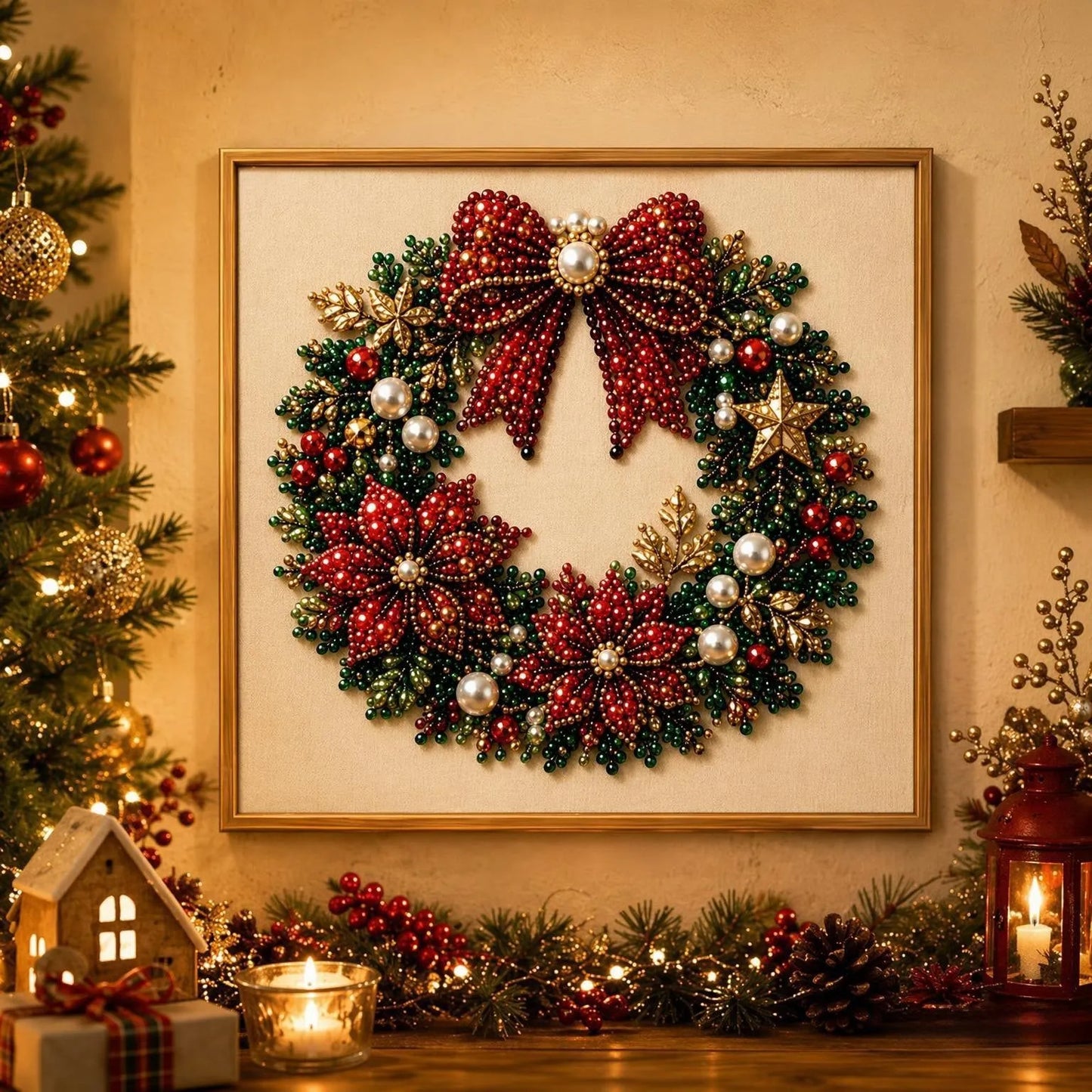 🎄 LAST DAY 49% OFF – Premium 3D Pearl Christmas Diamond Painting Art Kit ⛄️