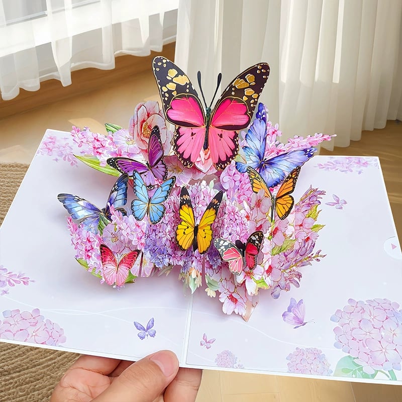 🦋Vibrant 3D  Butterfly & Daisy Pop-Up Greeting Card
