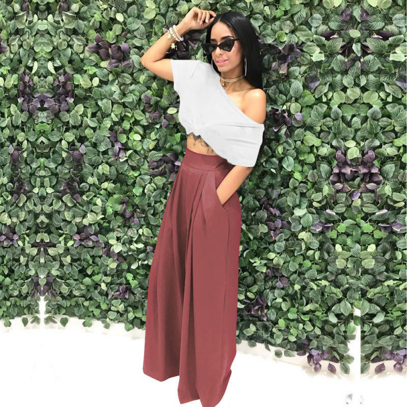 Stylish & Unique Wide-Leg Casual Pants