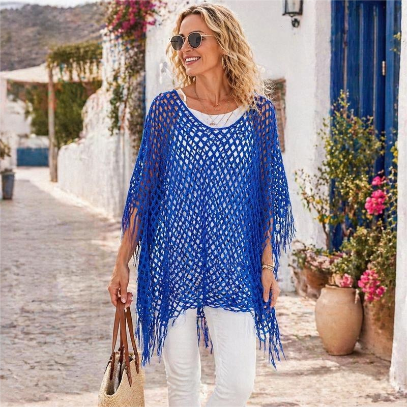 💐Summer Metallic Crochet Cover-Up – Lightweight, Flowy & Effortlessly Stylish summer outfit