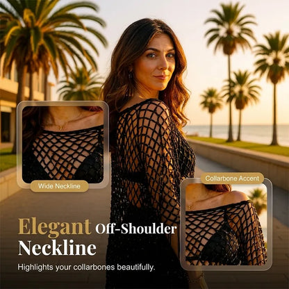 💐Summer Metallic Crochet Cover-Up – Lightweight, Flowy & Effortlessly Stylish summer outfit