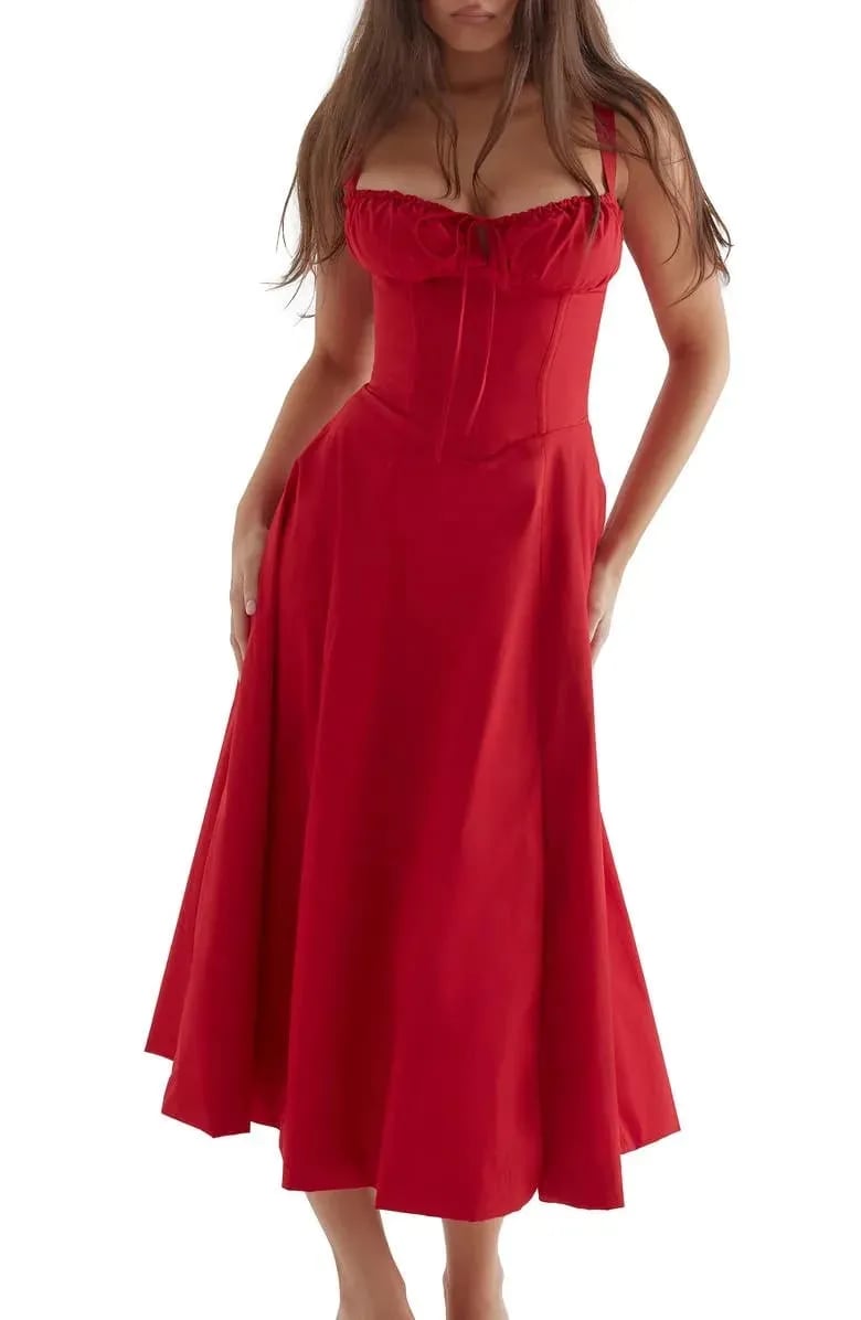 🌸Women's Floral Strapless Dress 🌸Slim-Fit, Waist-Cinching, and Body-Sculpting Style