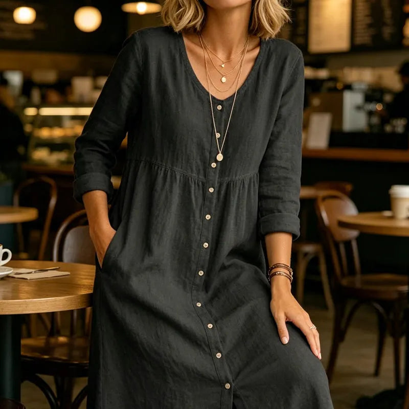 👗Women's Casual Midi Linen Dress