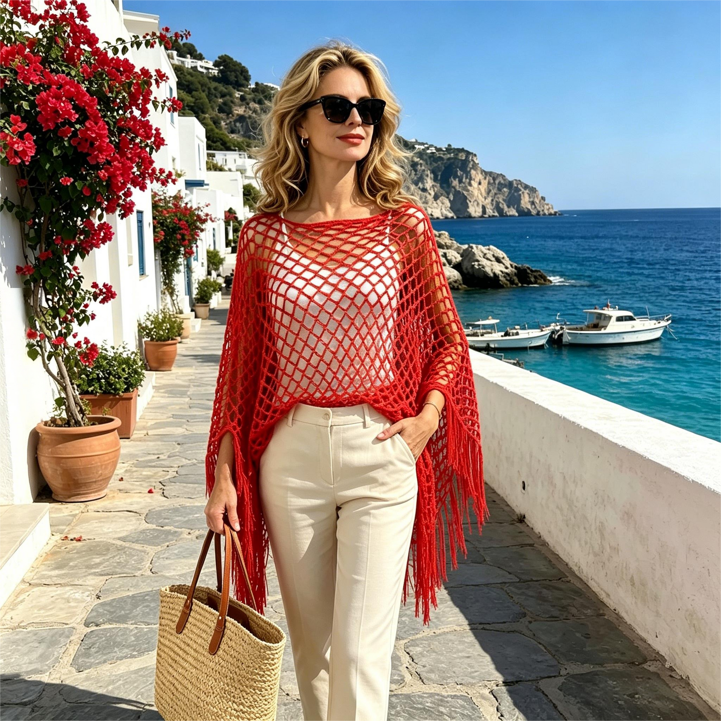 💐Summer Metallic Crochet Cover-Up – Lightweight, Flowy & Effortlessly Stylish summer outfit