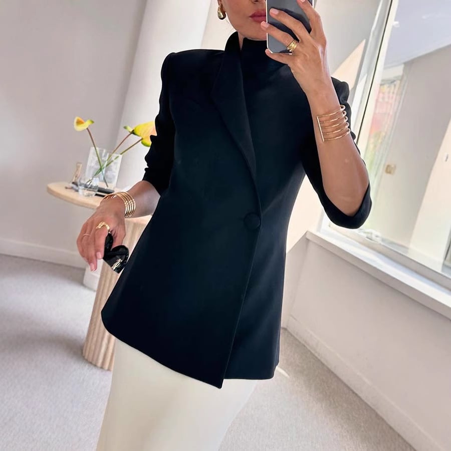 Satin Chic Blazer Magic
