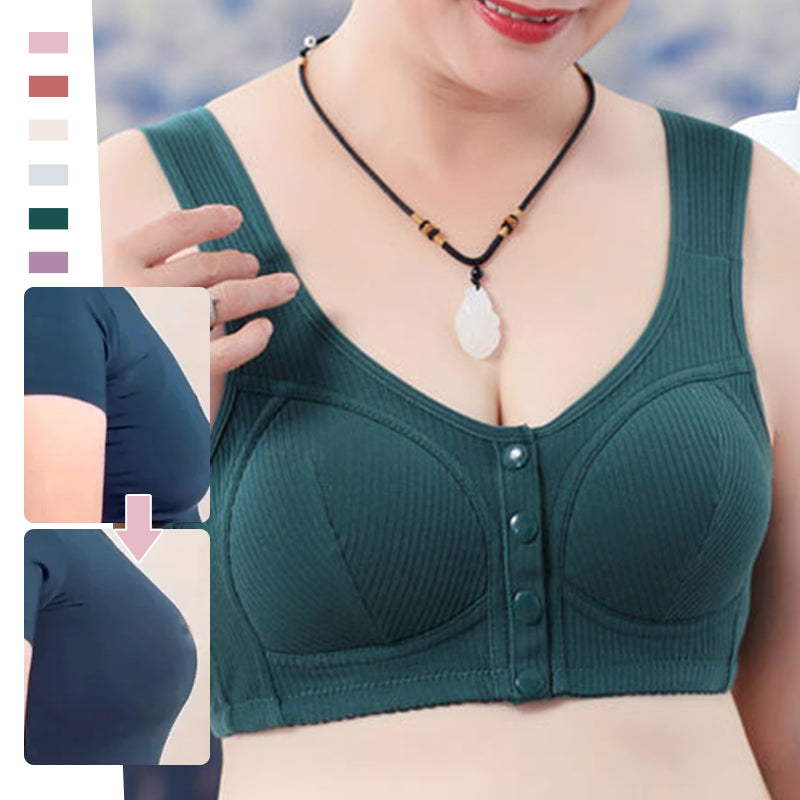 🔥$9.99 New Women’S Front Snap Button Plus Size Bra