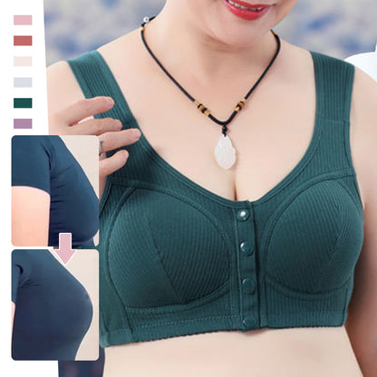 🔥$9.99 New Women’S Front Snap Button Plus Size Bra