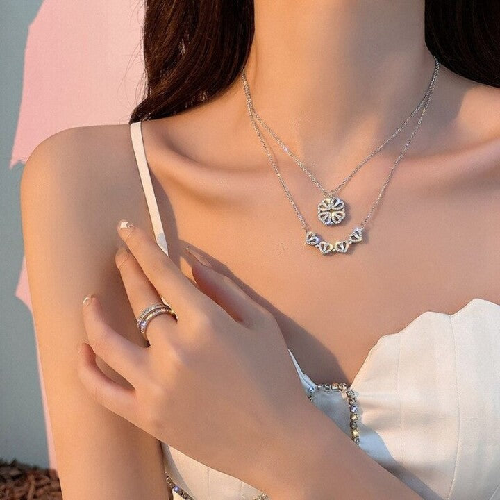 ☘Four-Leaf Heart Shape Necklace🎁The Best Gifts For Your Loved Ones