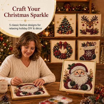 🎄 LAST DAY 49% OFF – Premium 3D Pearl Christmas Diamond Painting Art Kit ⛄️