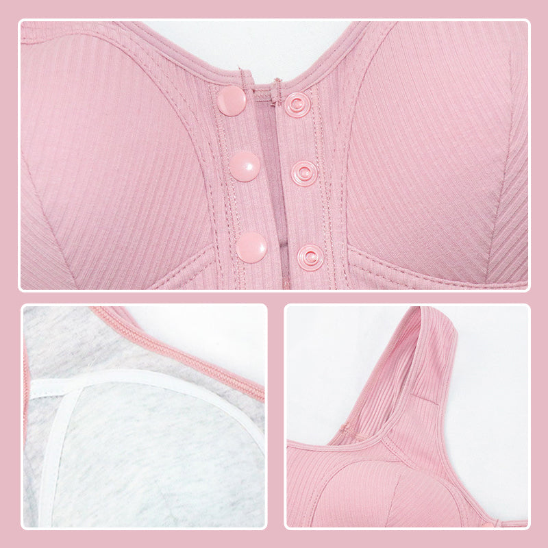 🔥$9.99 New Women’S Front Snap Button Plus Size Bra