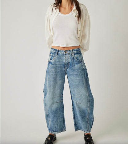 2025 Mid-Rise Barrel Jeans (BUY 2 Free Shipping)